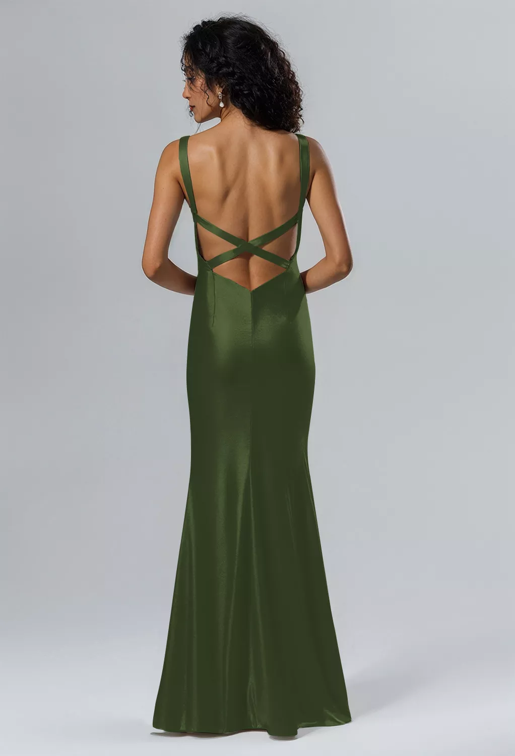 AW Shreya Green Olive  Bridesmaid Dresses